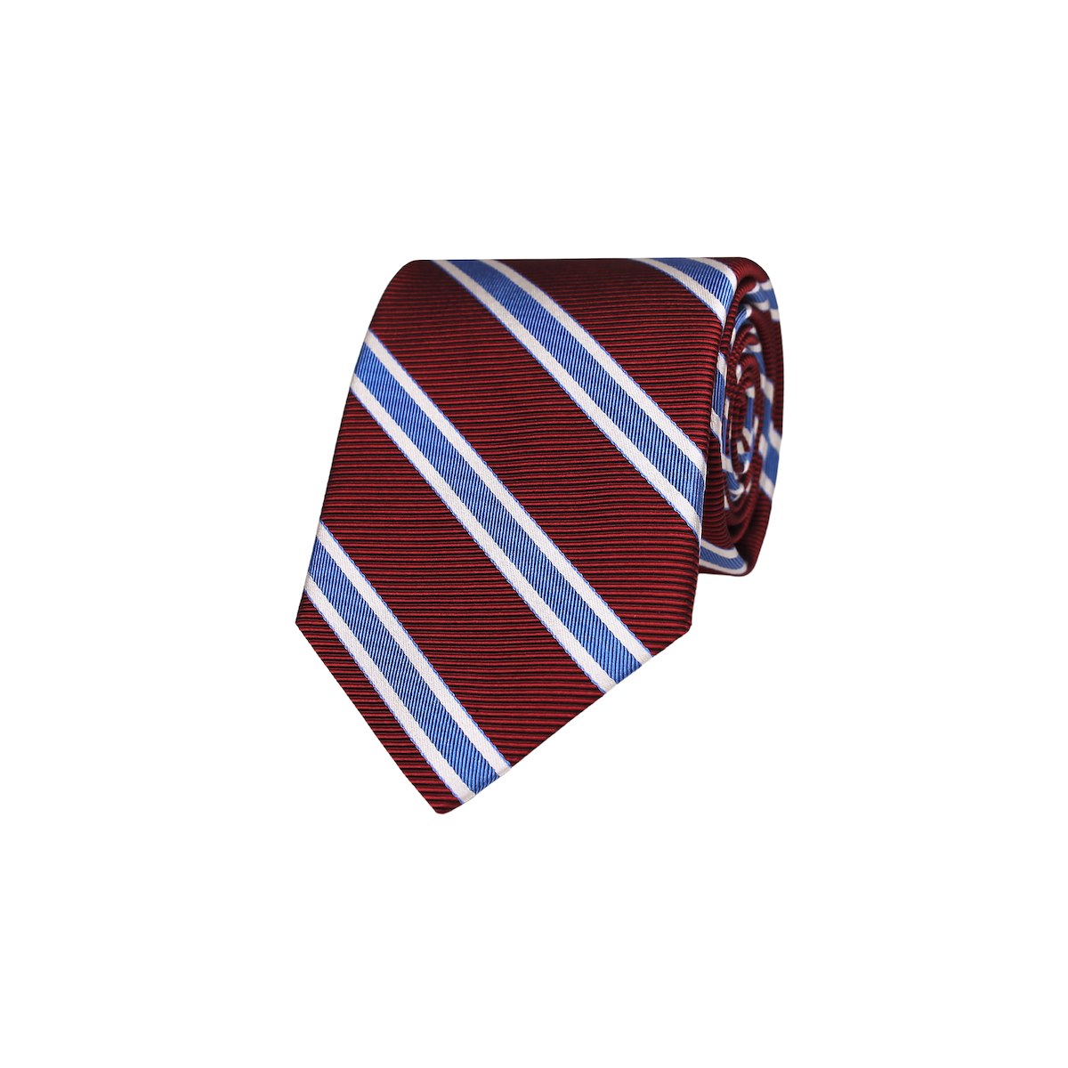 Repp Stripe Tie - Burgundy | J.Hilburn