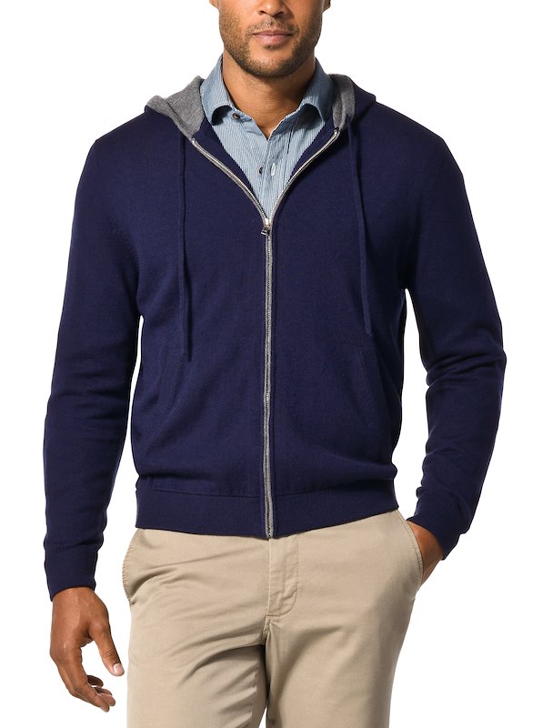 Full Zip  Hoodie  Indigo J Hilburn