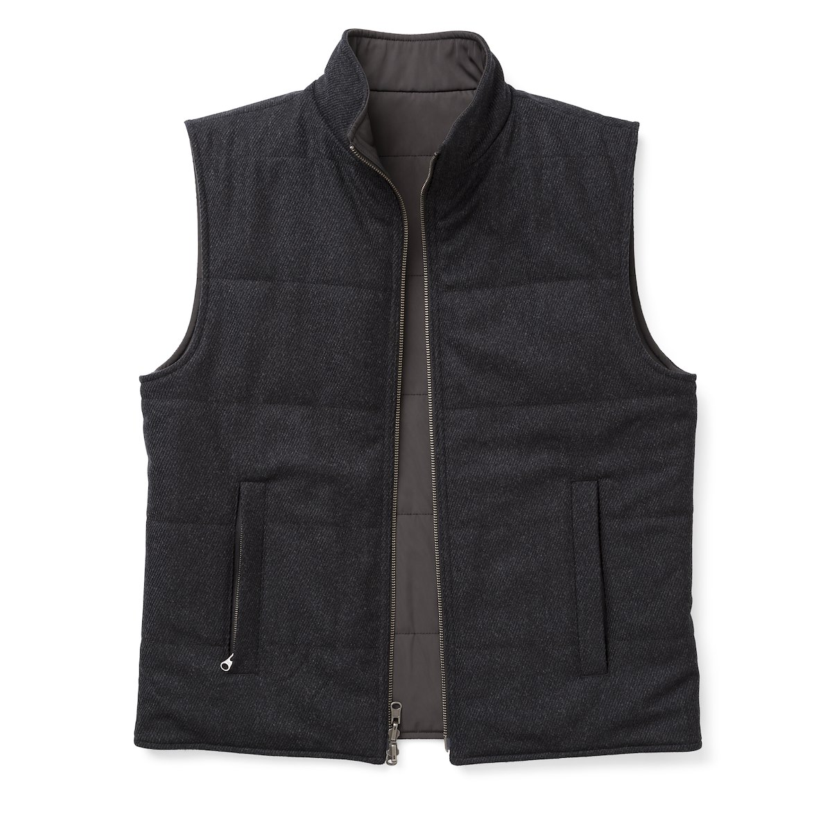 Reversible Vest - Charcoal | J.Hilburn