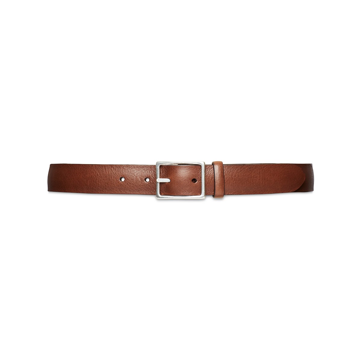 30mm Custom Pebble Leather Belt - Mid Brown | J.Hilburn