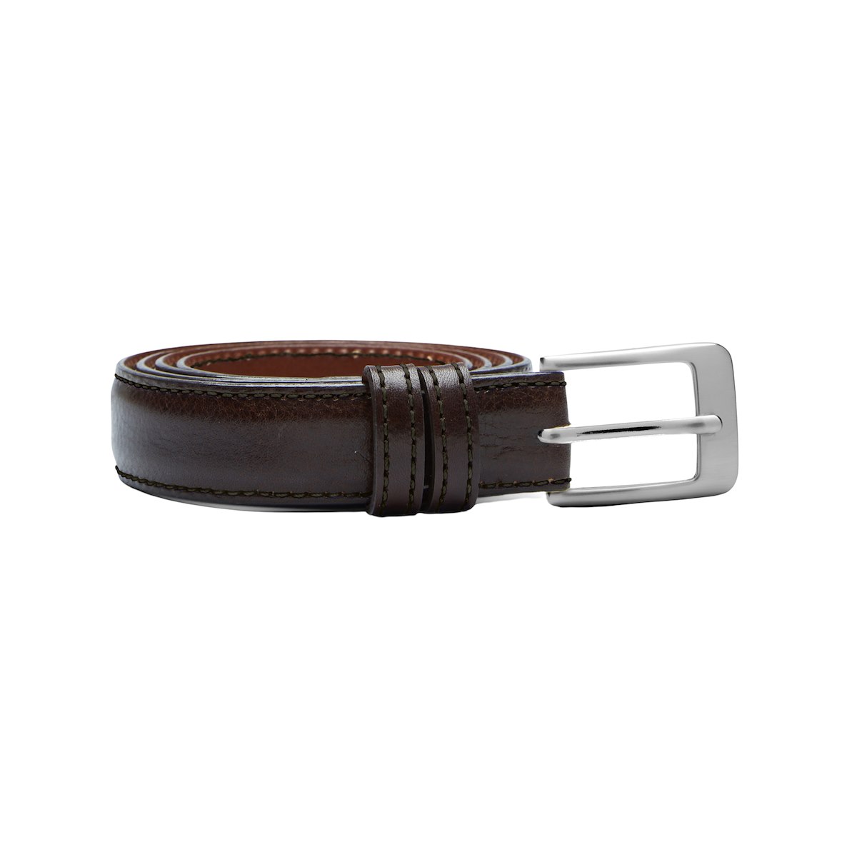 25MM Custom Leather Belt - Chestnut | J.Hilburn display picture 1