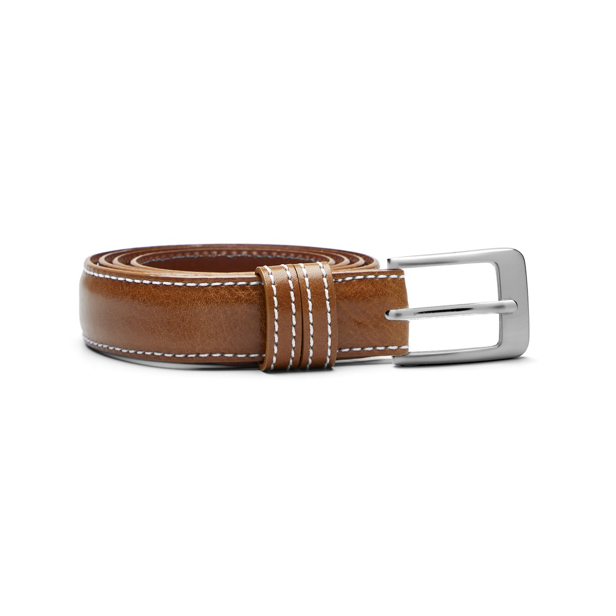 25MM Custom Leather Belt - Tobacco | J.Hilburn