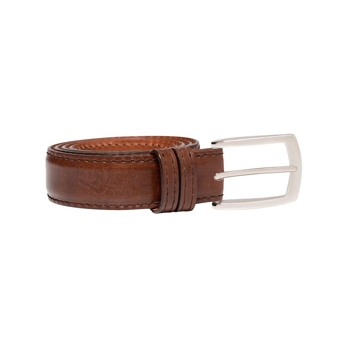 J.HILBURN double buckle leather belt 35MM Custom Leather Belt - Navy | J.Hilburn main image 2