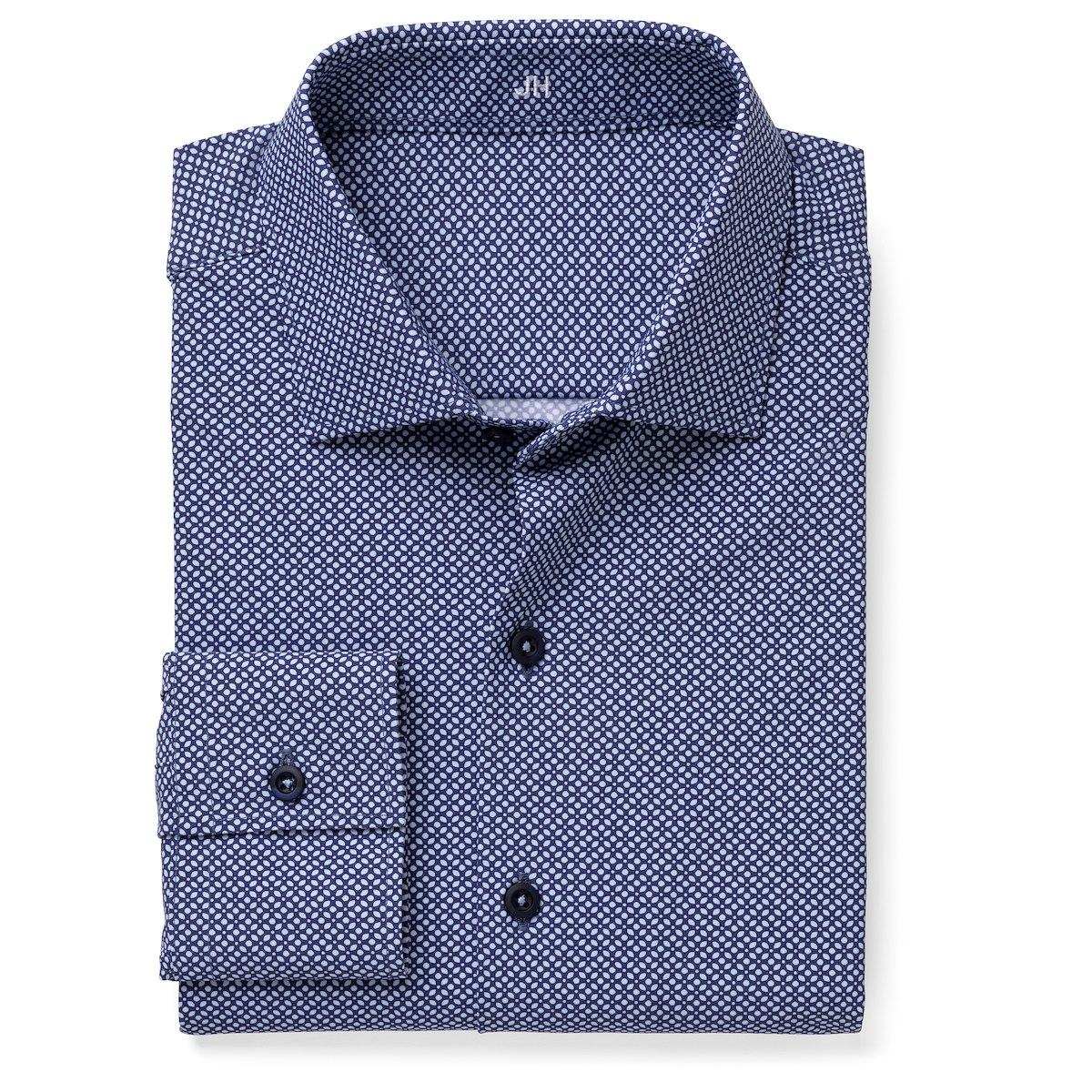 Light Blue on Navy Petal Performante Print | J.Hilburn