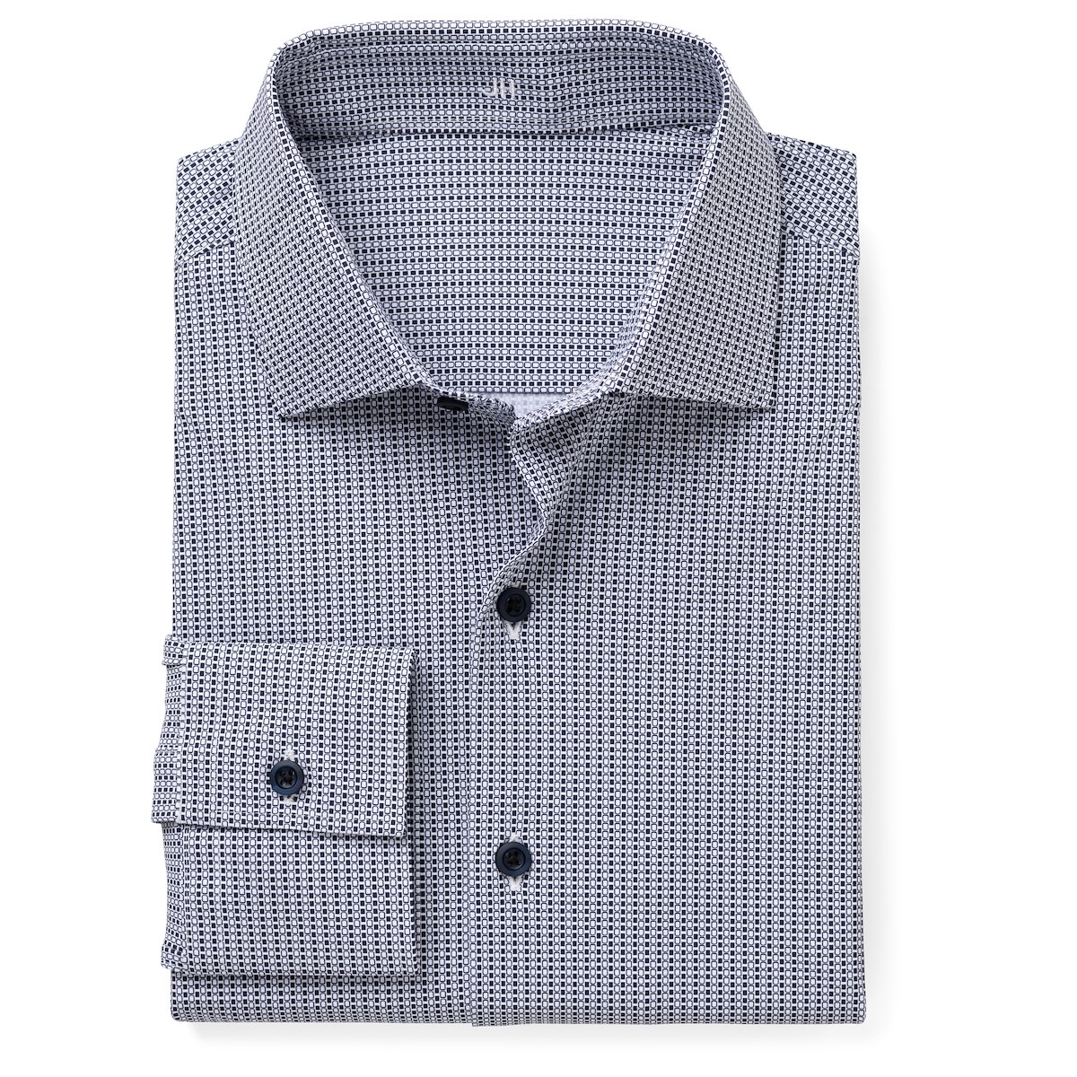 Navy on White Oval and Square Performante Print | J.Hilburn