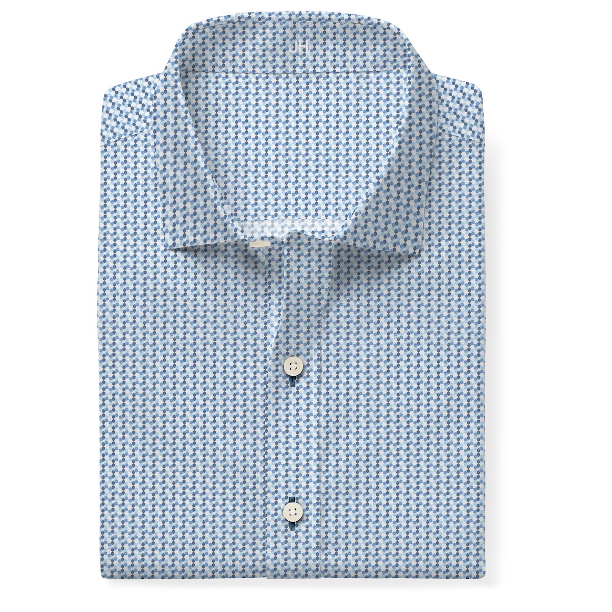 Multi Blue on White Petal Print | J.Hilburn