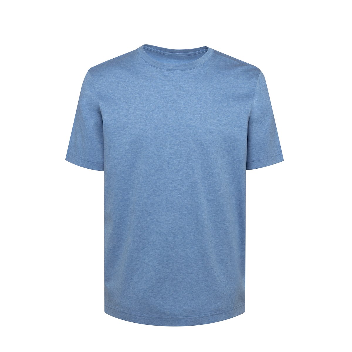 Soft Blue Melange Interlock Jersey | J.Hilburn