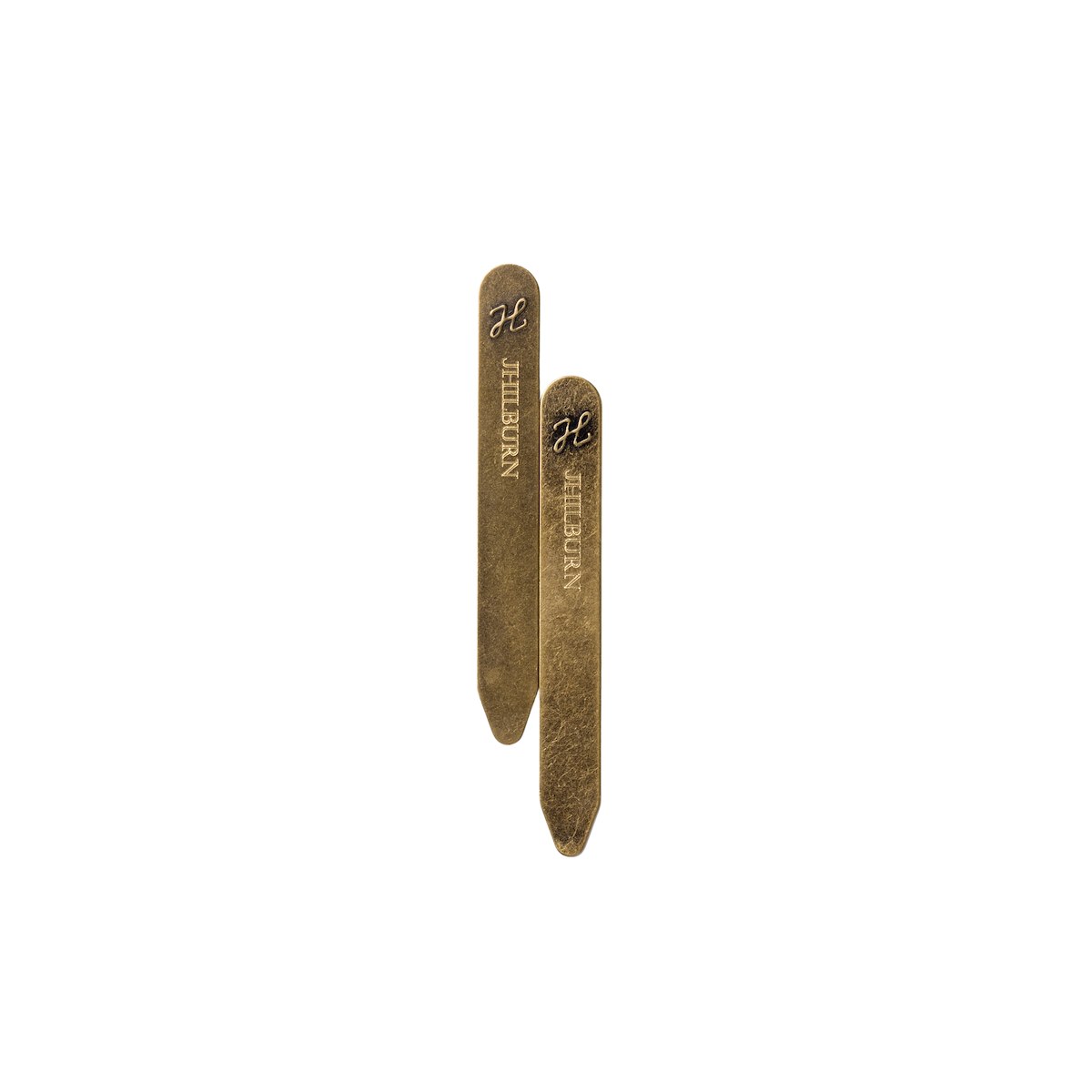 Engraved Collar Stays - 1 Set - Antique Brass - Long-70MM - Antique ...