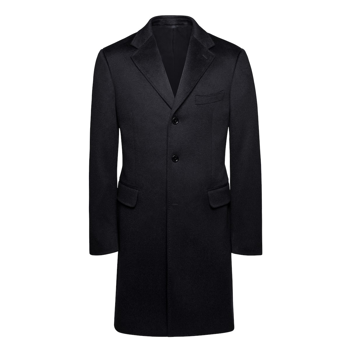 Black Cashmere Top Coat | J.Hilburn