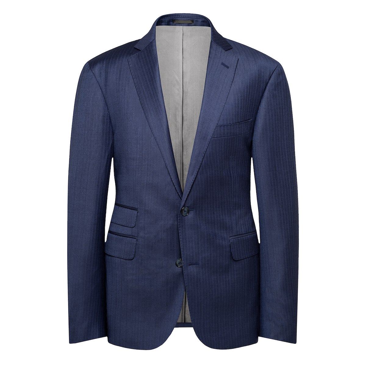 Blue Herringbone Solid | J.Hilburn