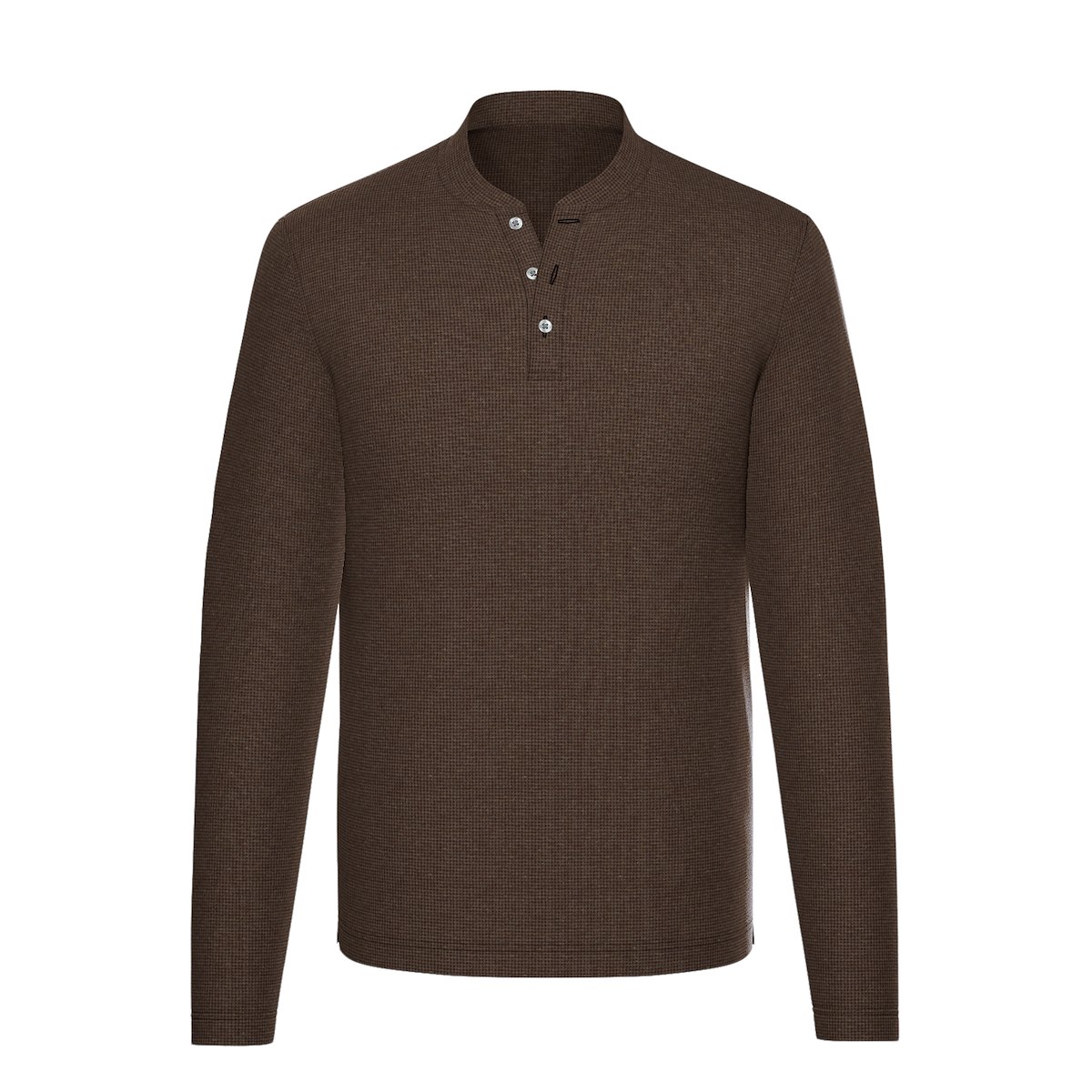 Dark Brown Houndstooth Jacquard Knit J.Hilburn