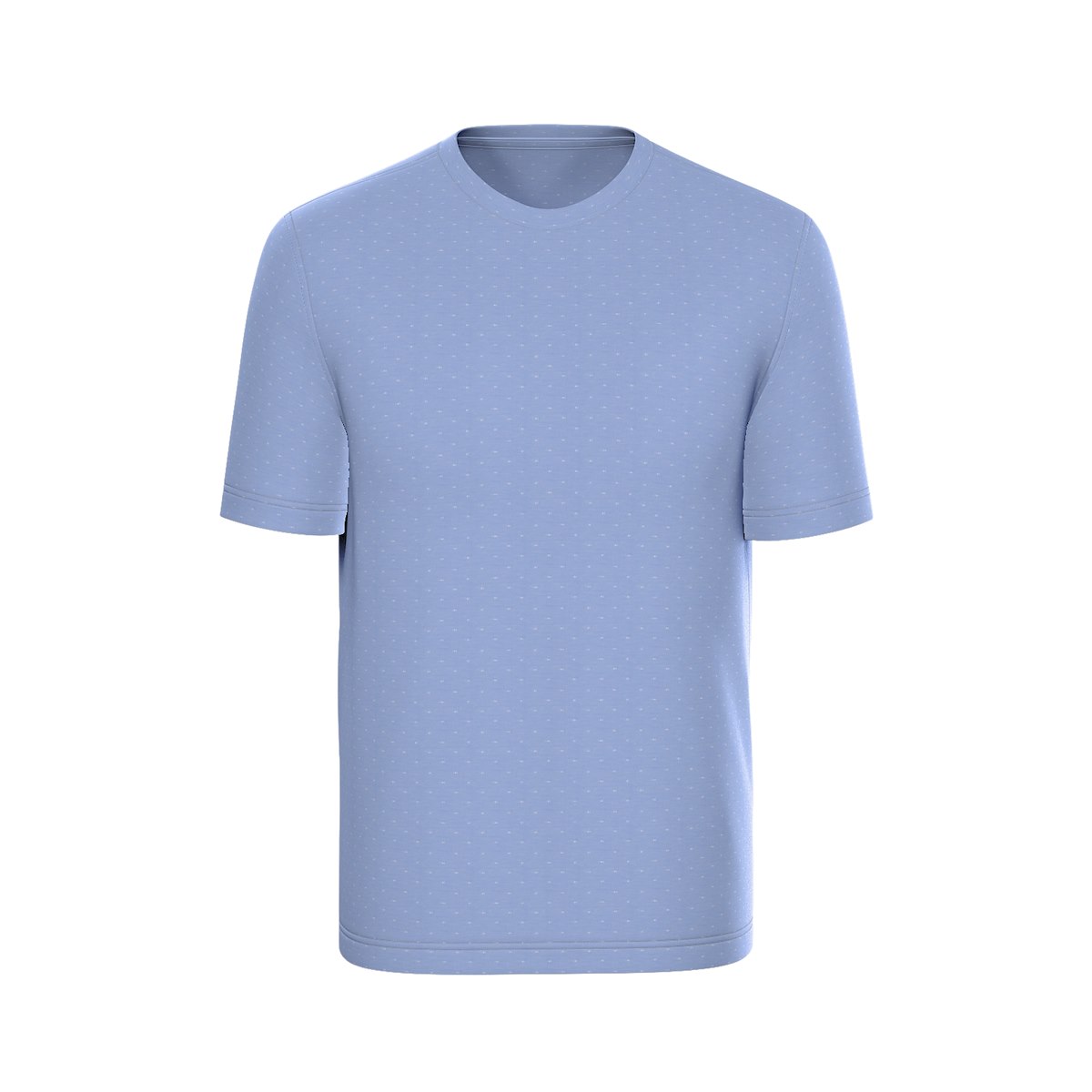 Aqua Blue Silk Blend Hammered Pique