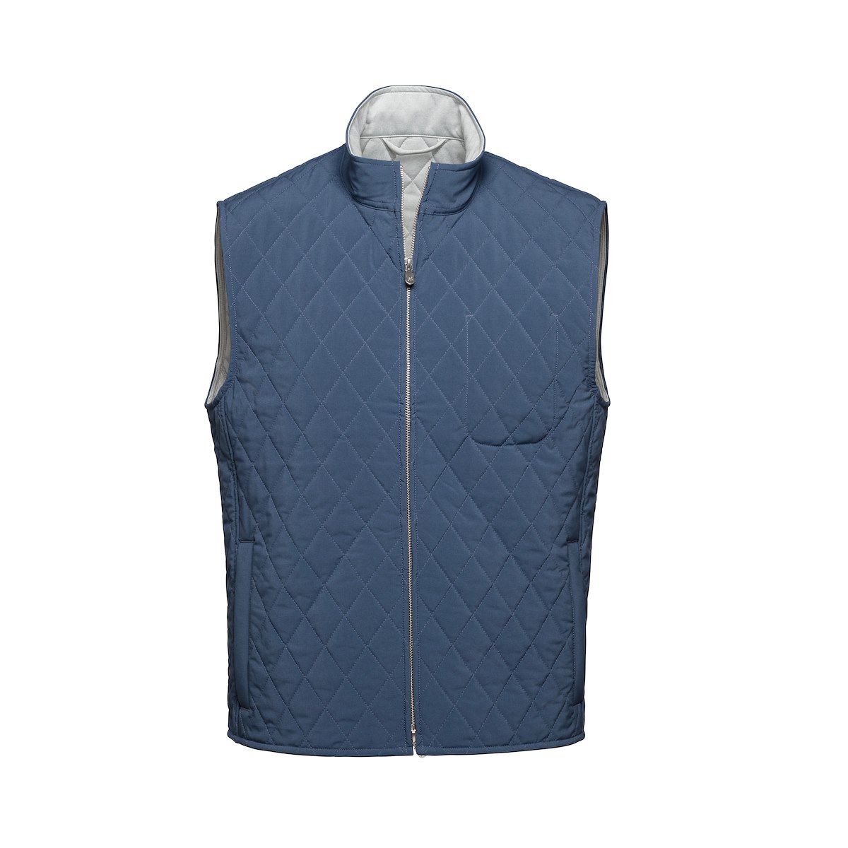 Aegean Blue Performance Quilted Vest | J.Hilburn