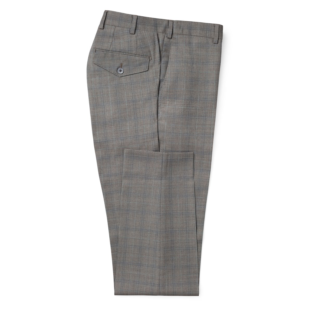 Light Brown with Blue Gentle Plaid | J.Hilburn