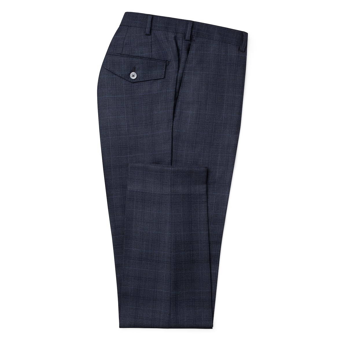 Navy with Light Blue Gentle Plaid | J.Hilburn