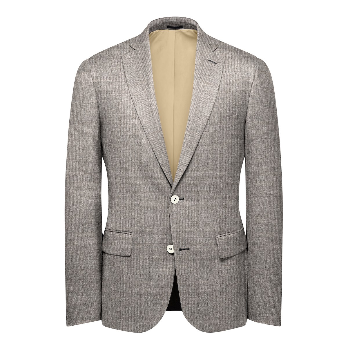 Natural and Cream Glen Plaid Knit | J.Hilburn