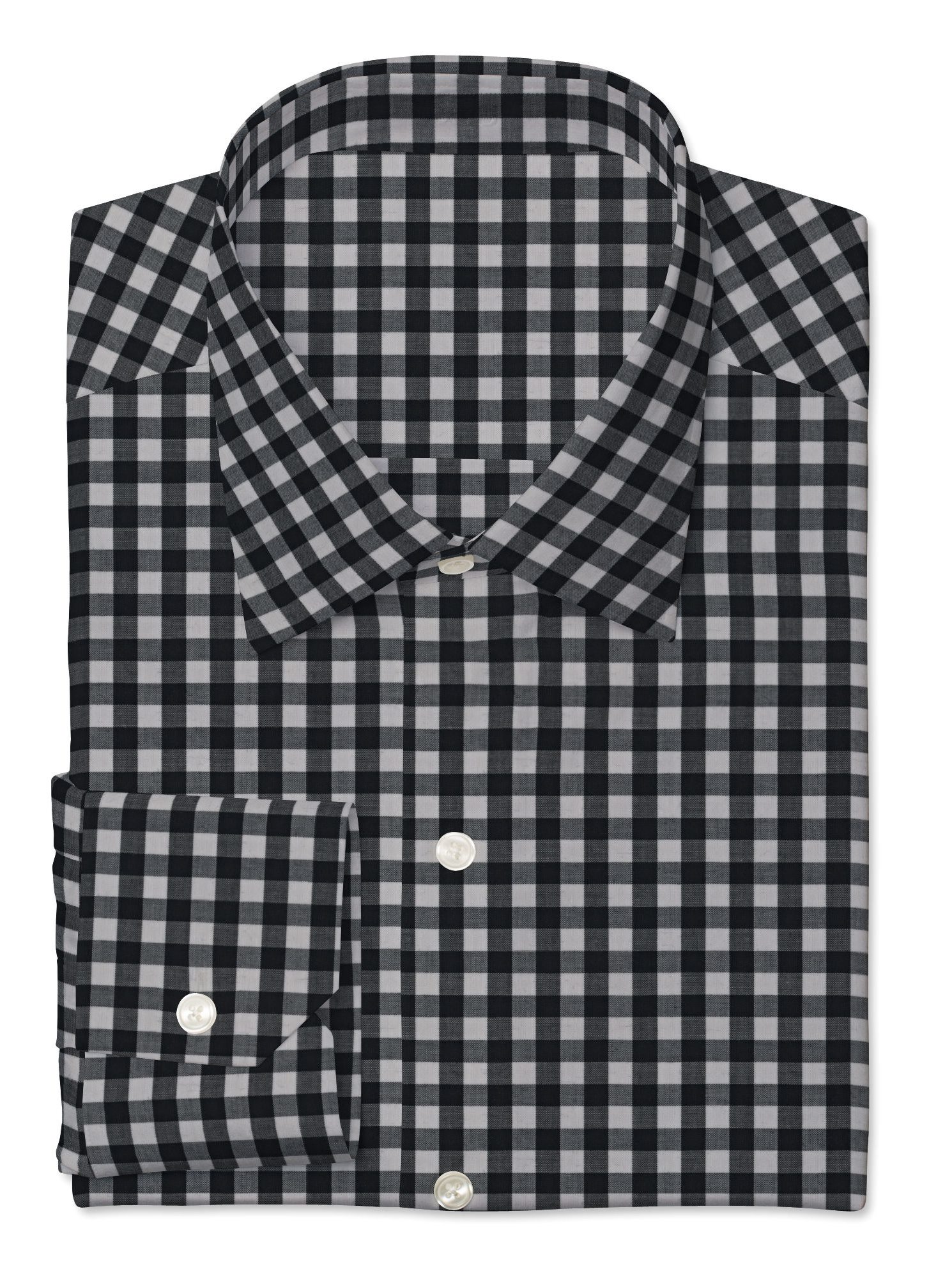 black and white gingham mens dress shirt