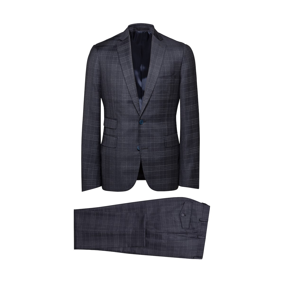 Navy Windowpane Check | J.Hilburn