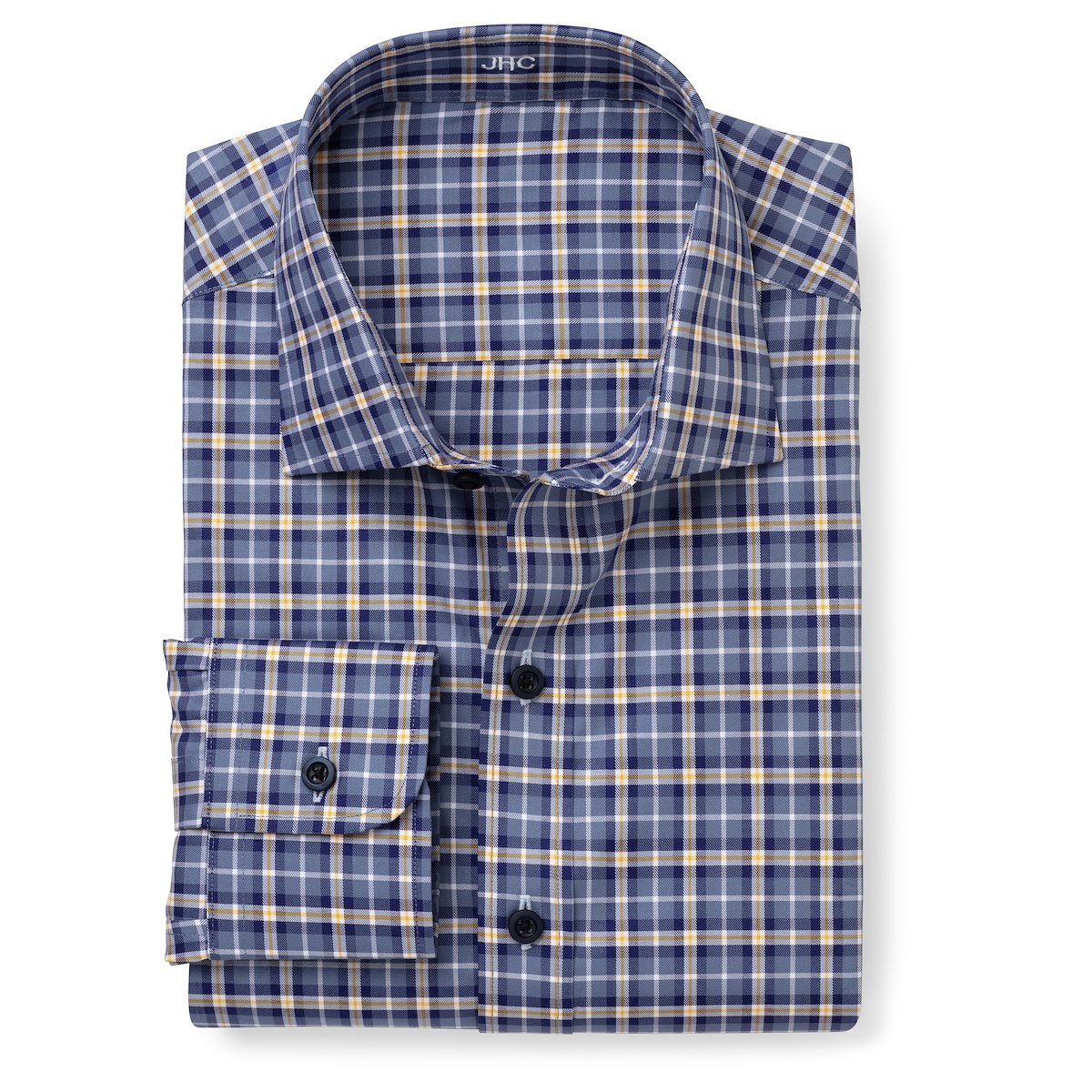 Navy Blue and Gold Multi Plaid J.Hilburn