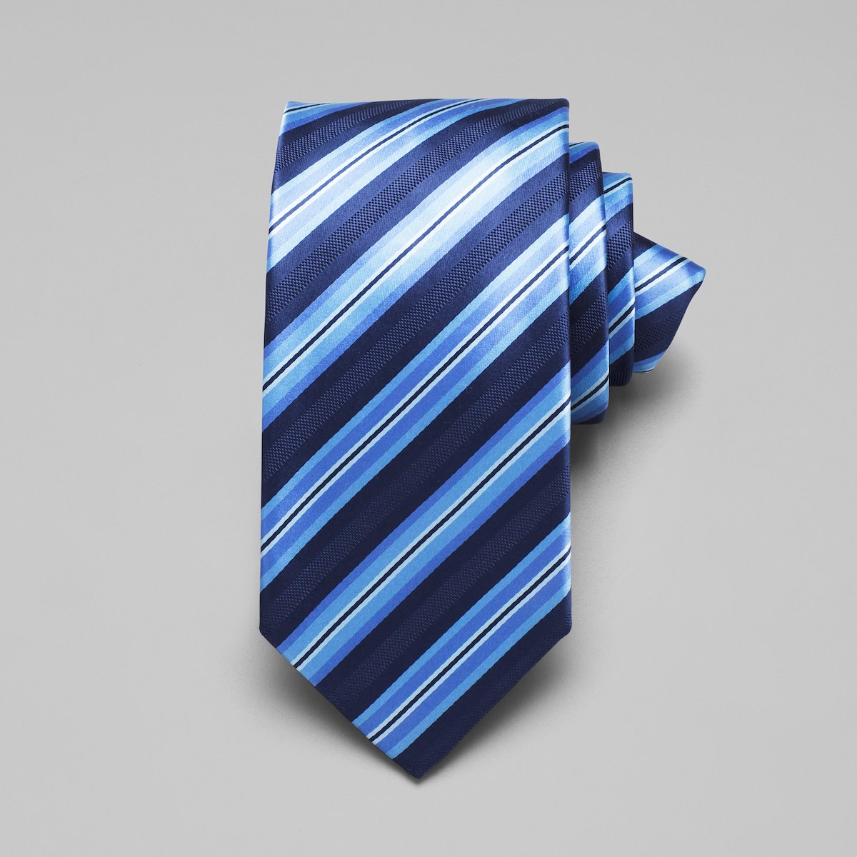 Satin Multi Stripe Tie Blue J.Hilburn