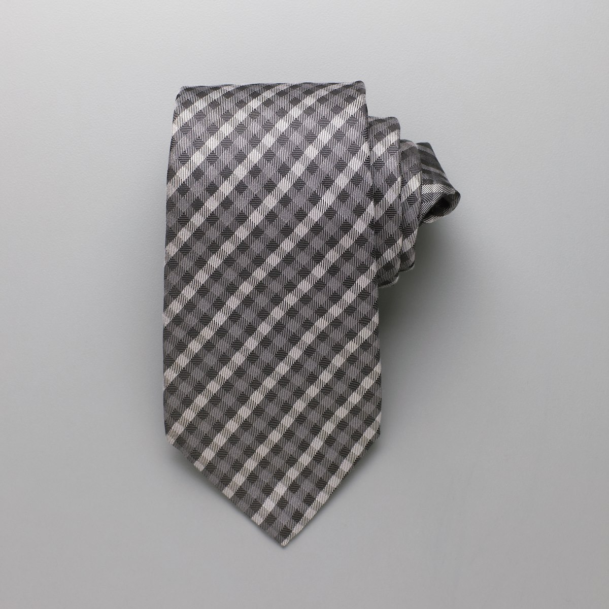 Gingham Tie - Grey | J.Hilburn