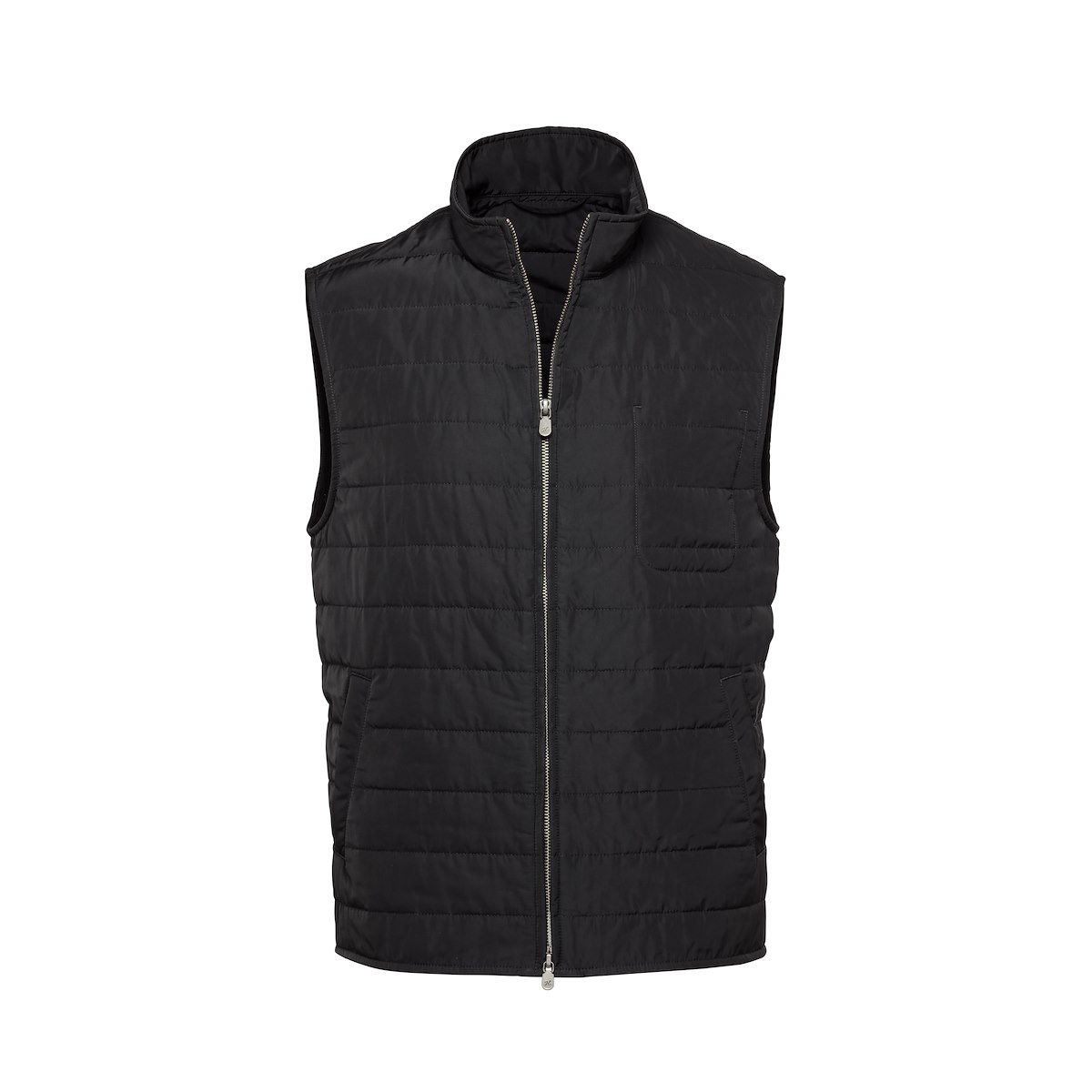 Black Tech Quilted Vest J.Hilburn