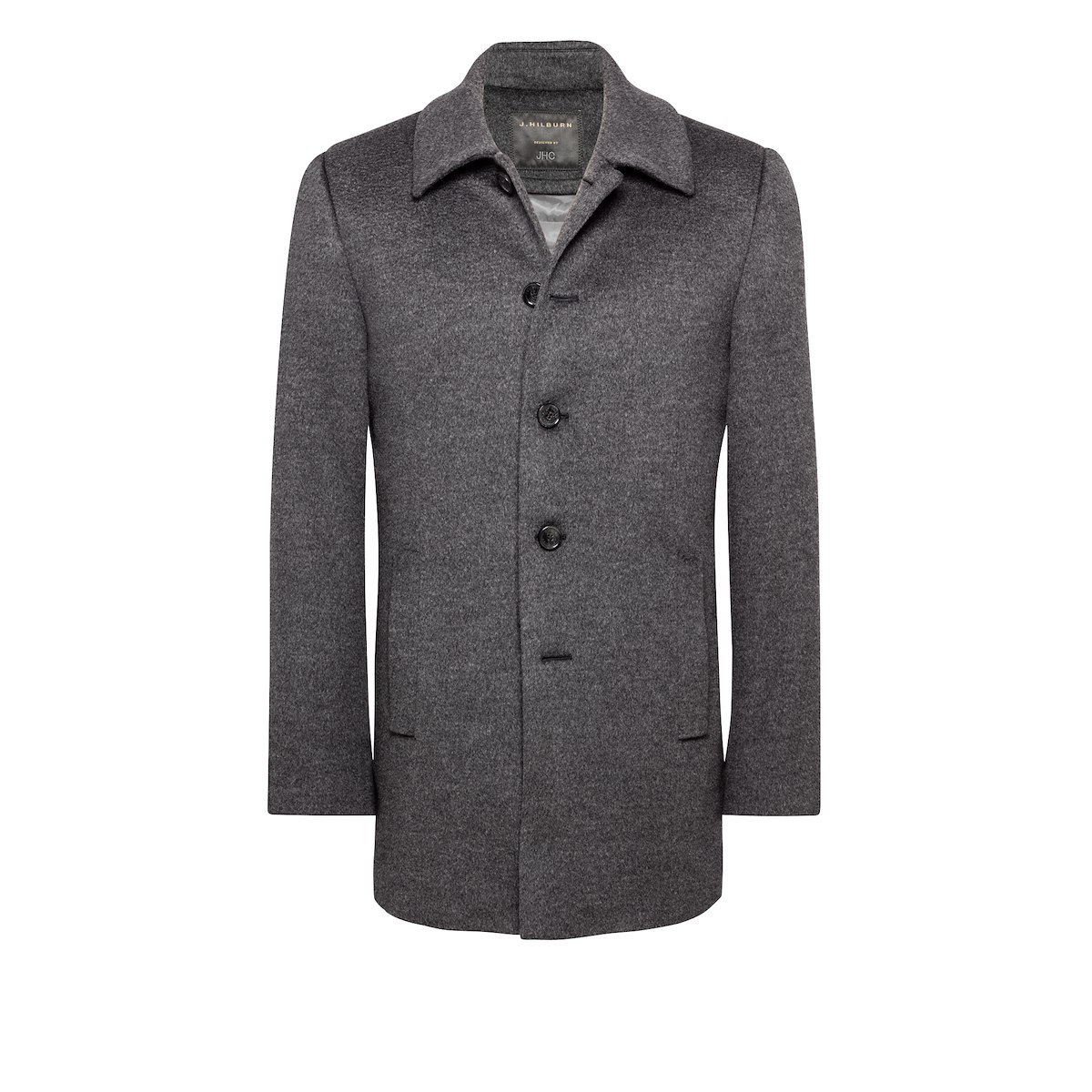 Car CoatCharcoal Mélange Wool J.Hilburn