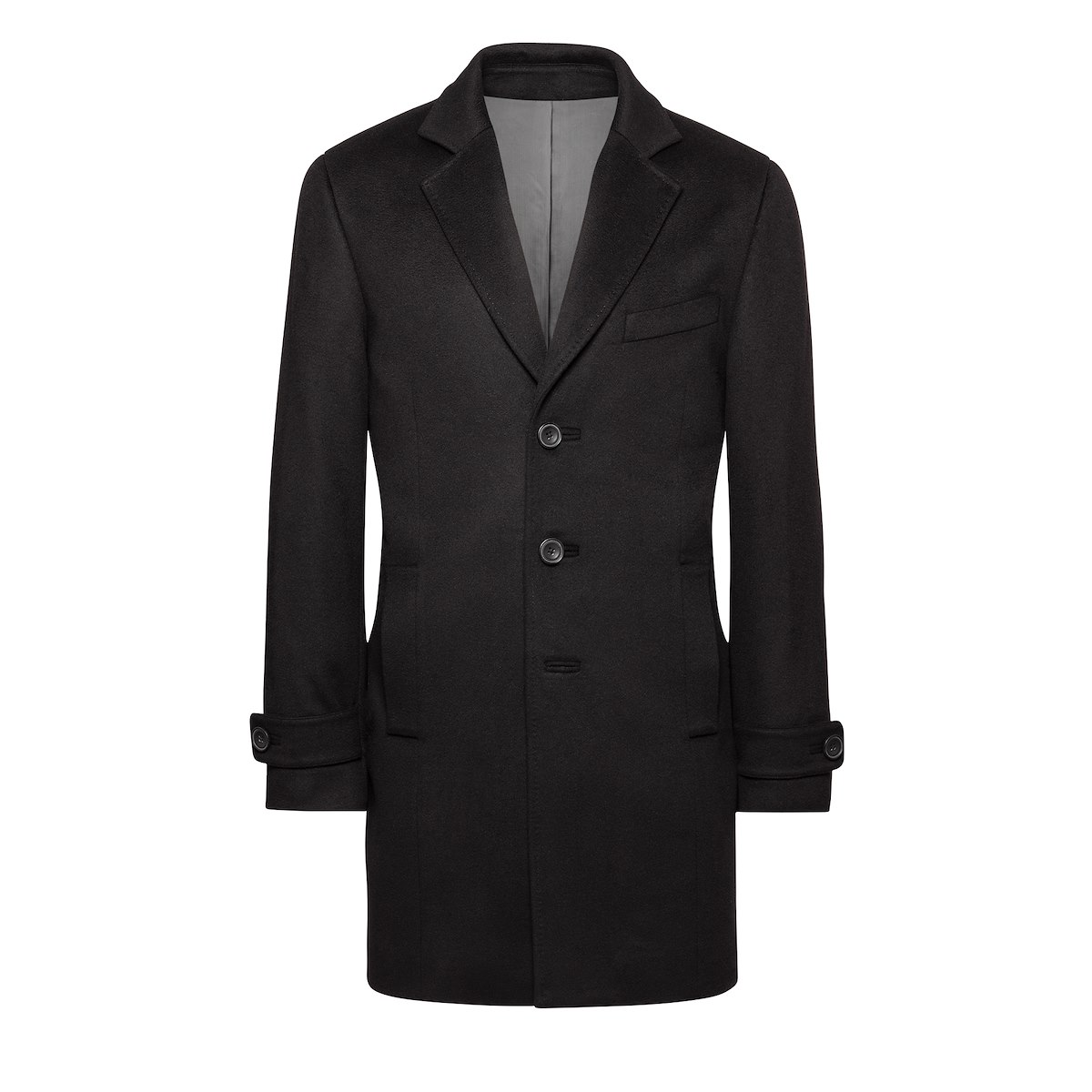Black WoolTop Coat J.Hilburn