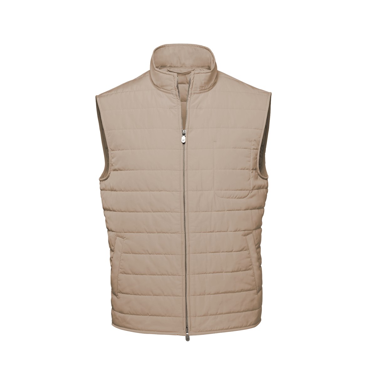 Taupe Tech Quilted Vest J.Hilburn