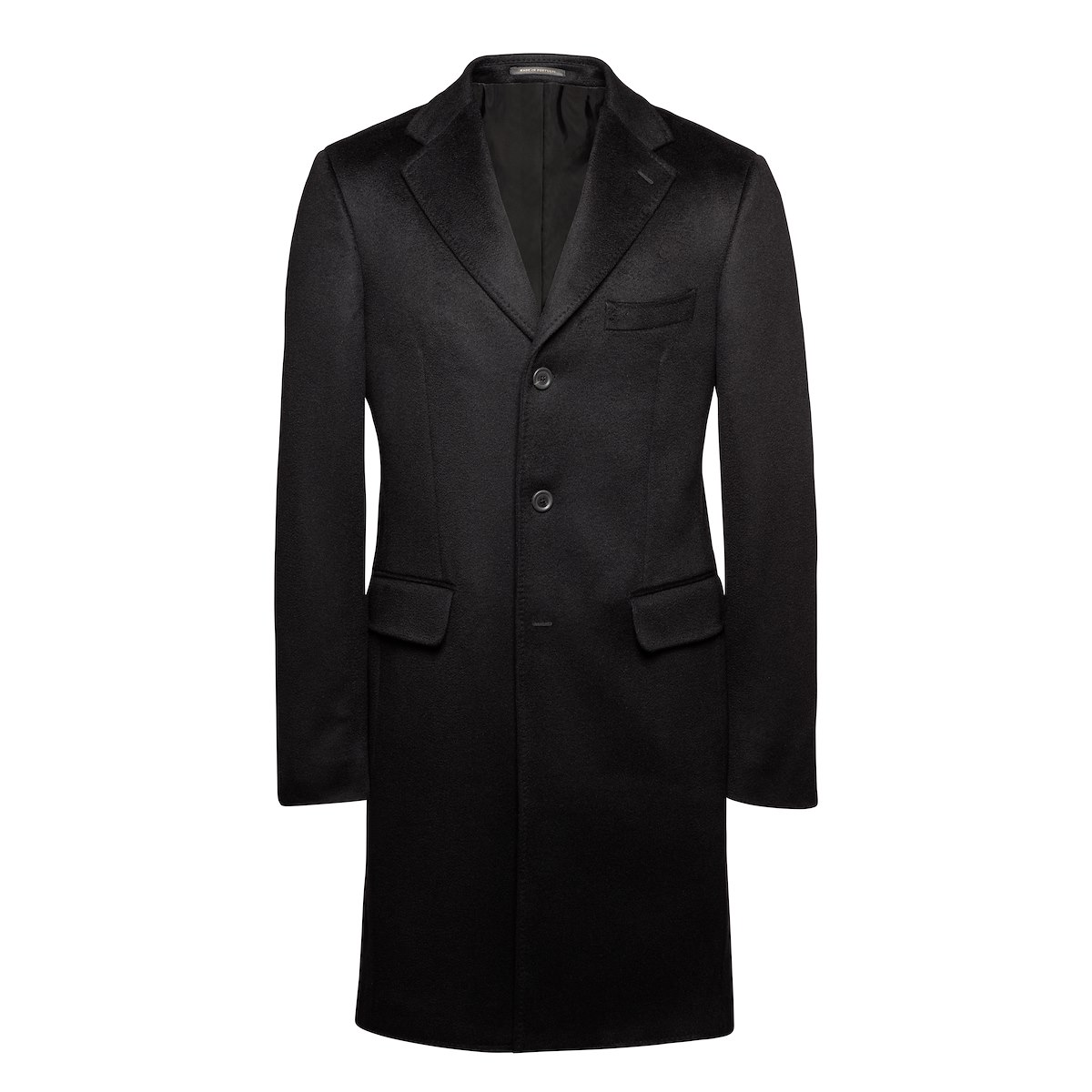 Black Cashmere Top Coat | J.Hilburn