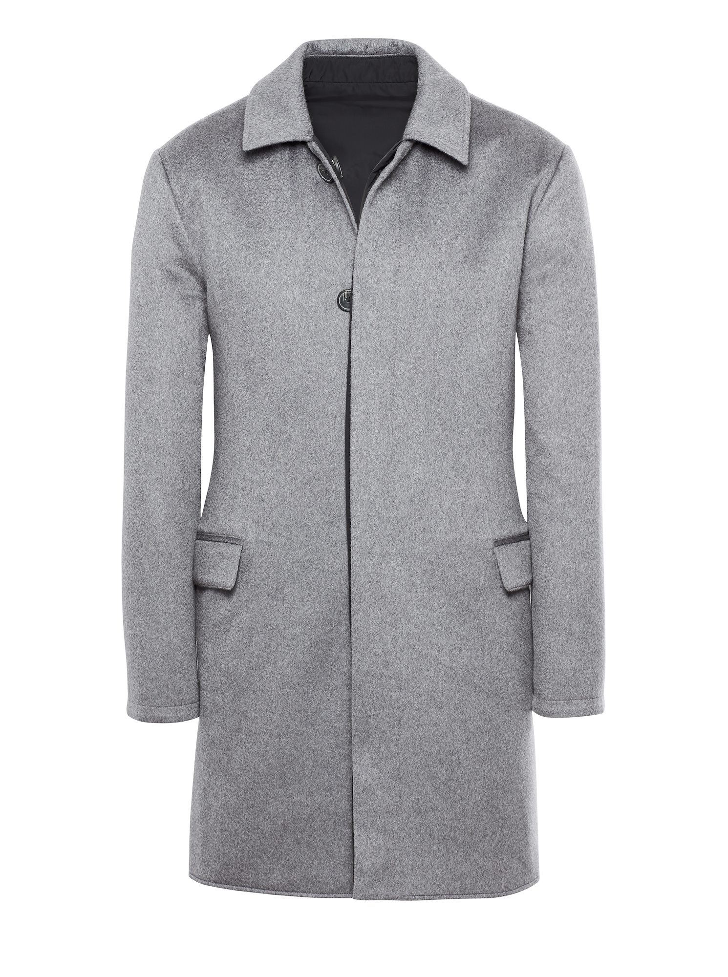 Grey Cashmere Reversible Coat | J.Hilburn