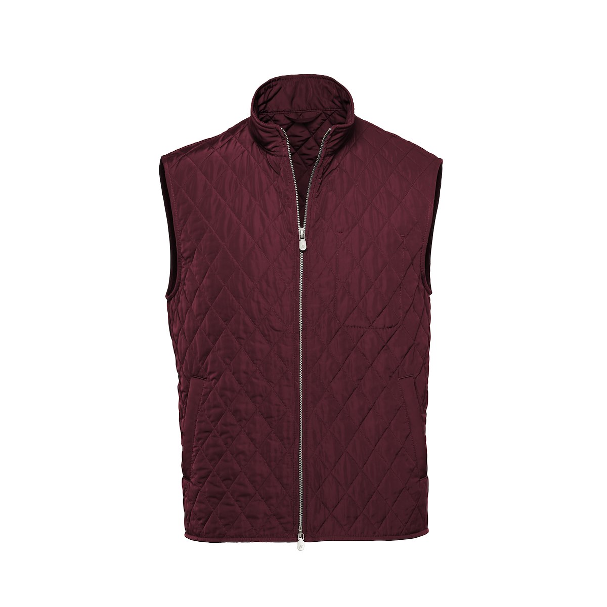 Plum Tech Quilted Vest | J.Hilburn