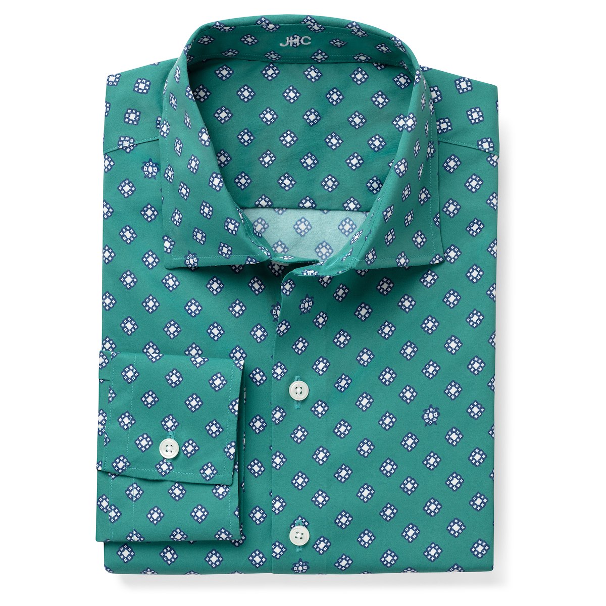 Green Tortoise Tile Stretch Print J.Hilburn