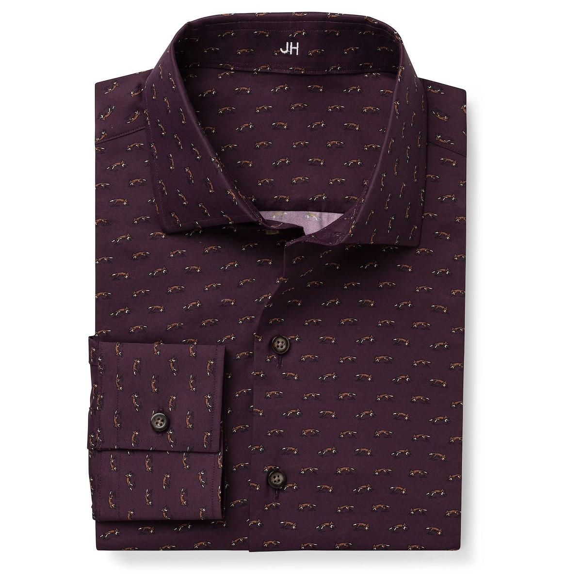Burgundy Fox Print J.Hilburn