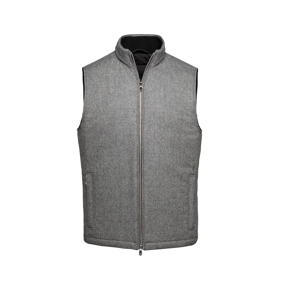 Grey Wool Stretch Texture All Season Vest | J.Hilburn