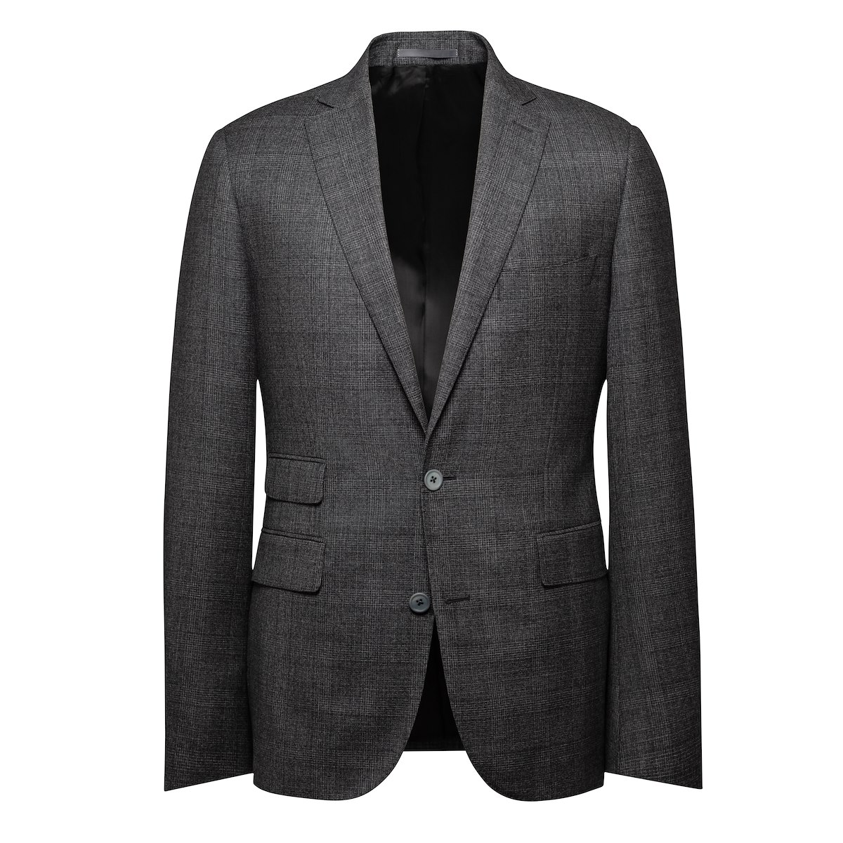 Rhodium Grey Texture Plaid | J.Hilburn