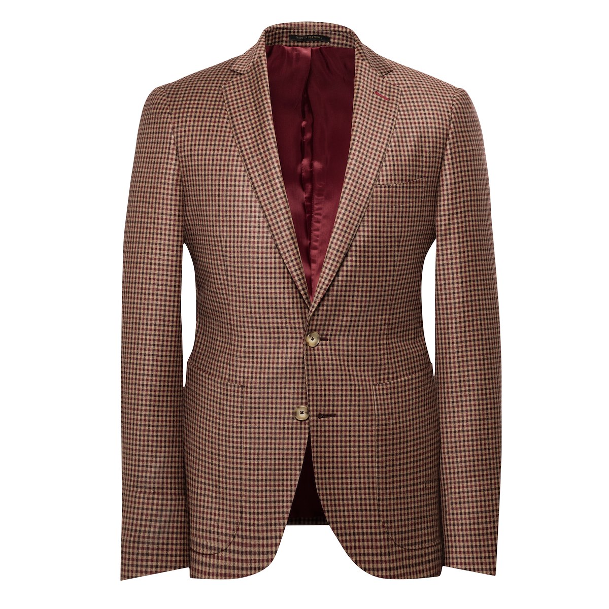 Currant Gun Check Plaid | J.Hilburn