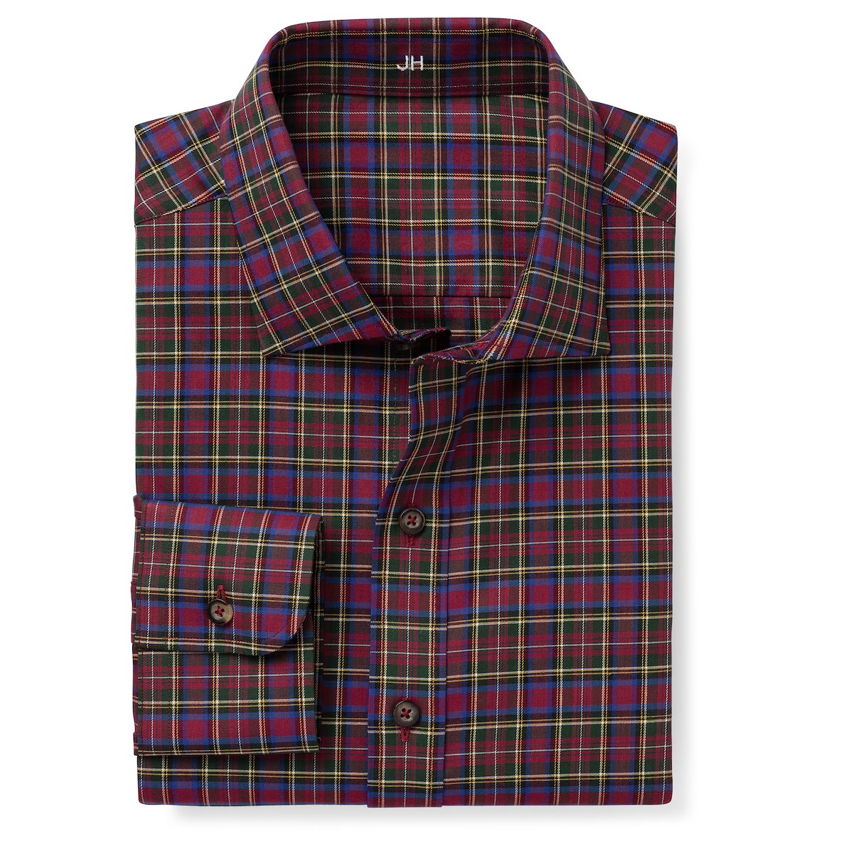 Burgundy Multi Color Plaid | J.Hilburn