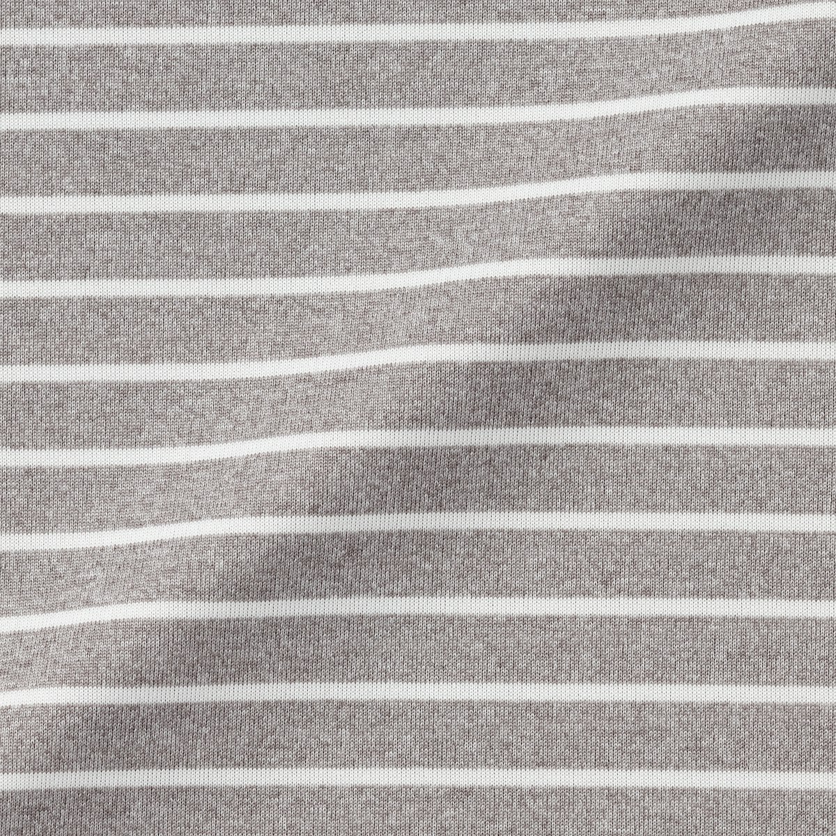 Light Grey Mélange Stripe Tech Poly | J.Hilburn