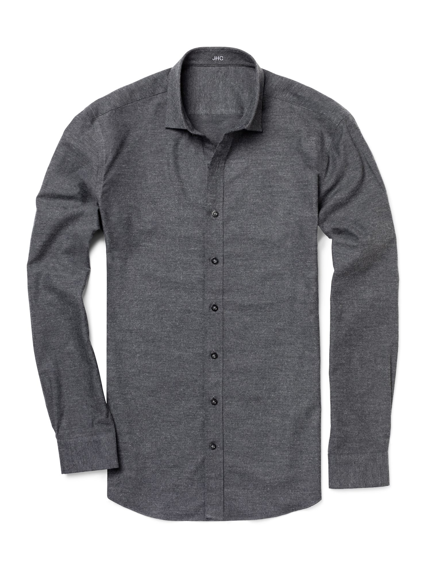 Charcoal Melange Brushed Twill Solid | J.Hilburn