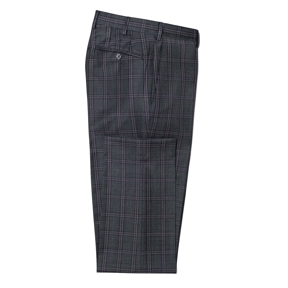 Charcoal and Burgundy Windowpane | J.Hilburn