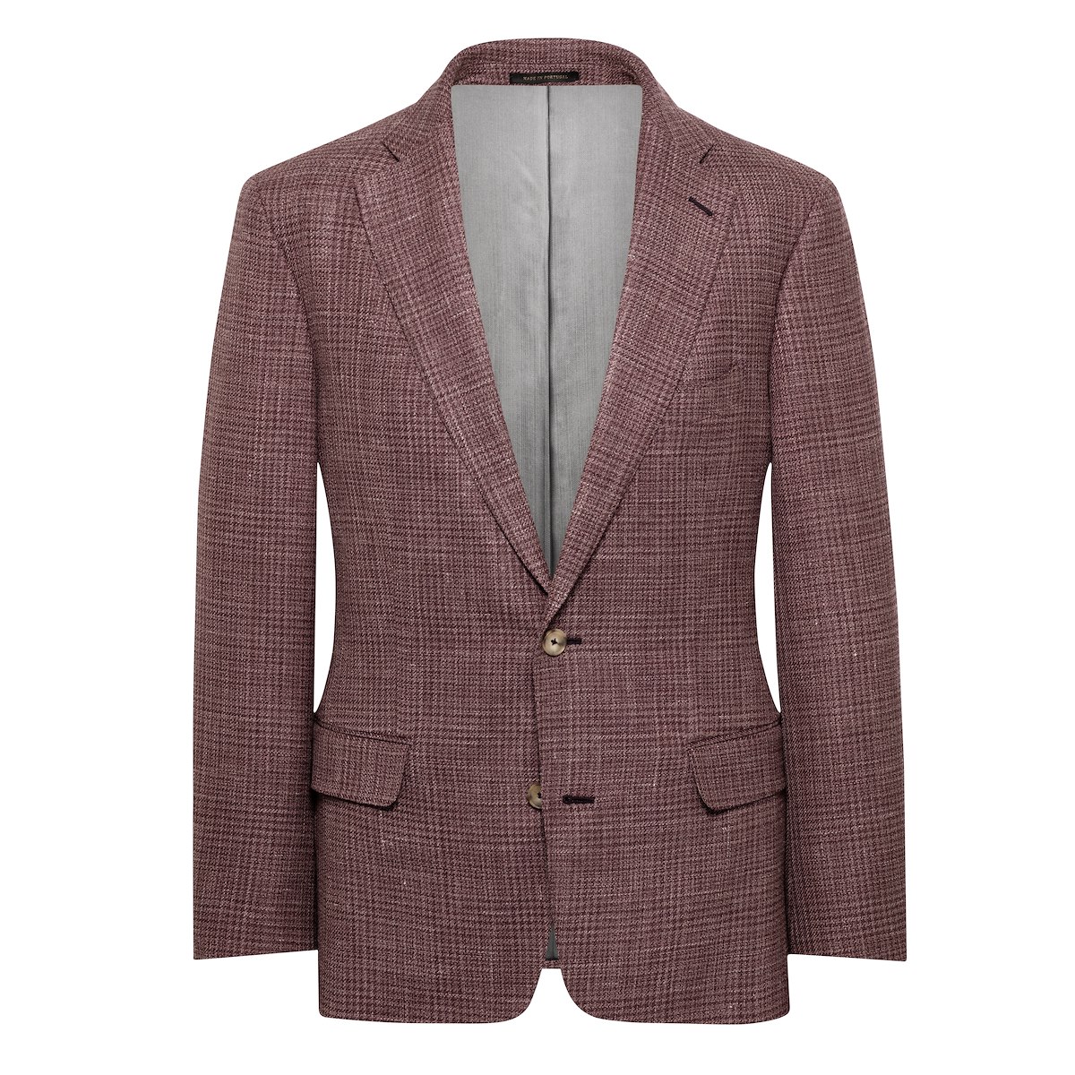 Light Burgundy Wool/Silk/Flax Solid | J.Hilburn